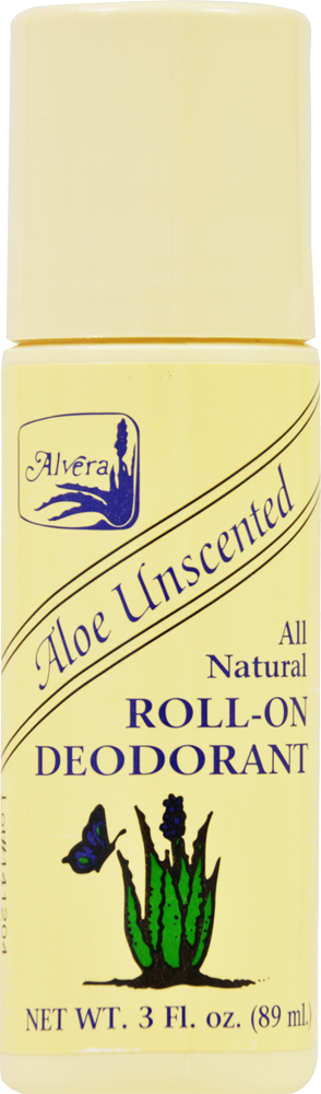 Alvera All Natural Roll-On Deodorant, Aloe Unscented