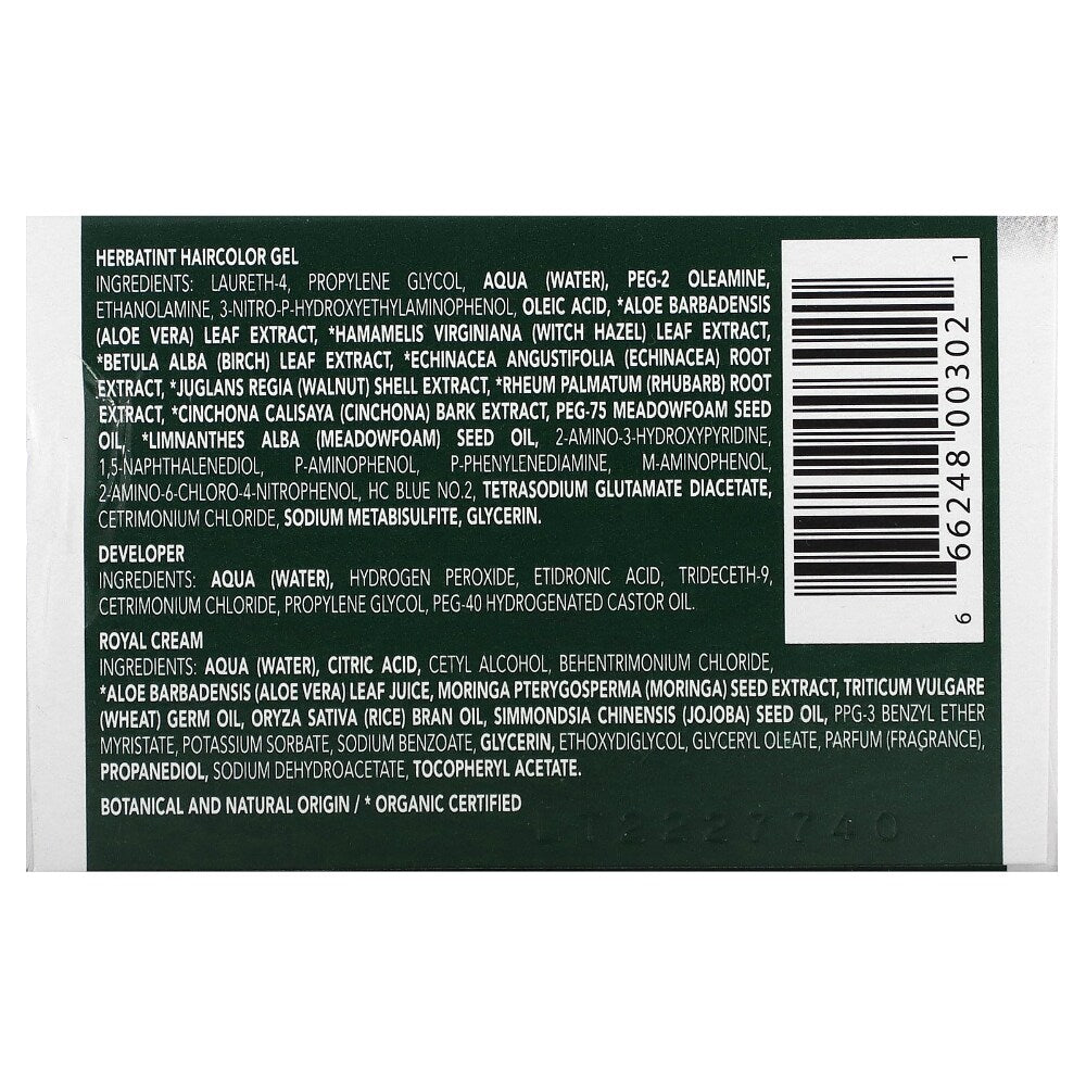 Herbatint Hair Color FF2 Crimson Red - back of package