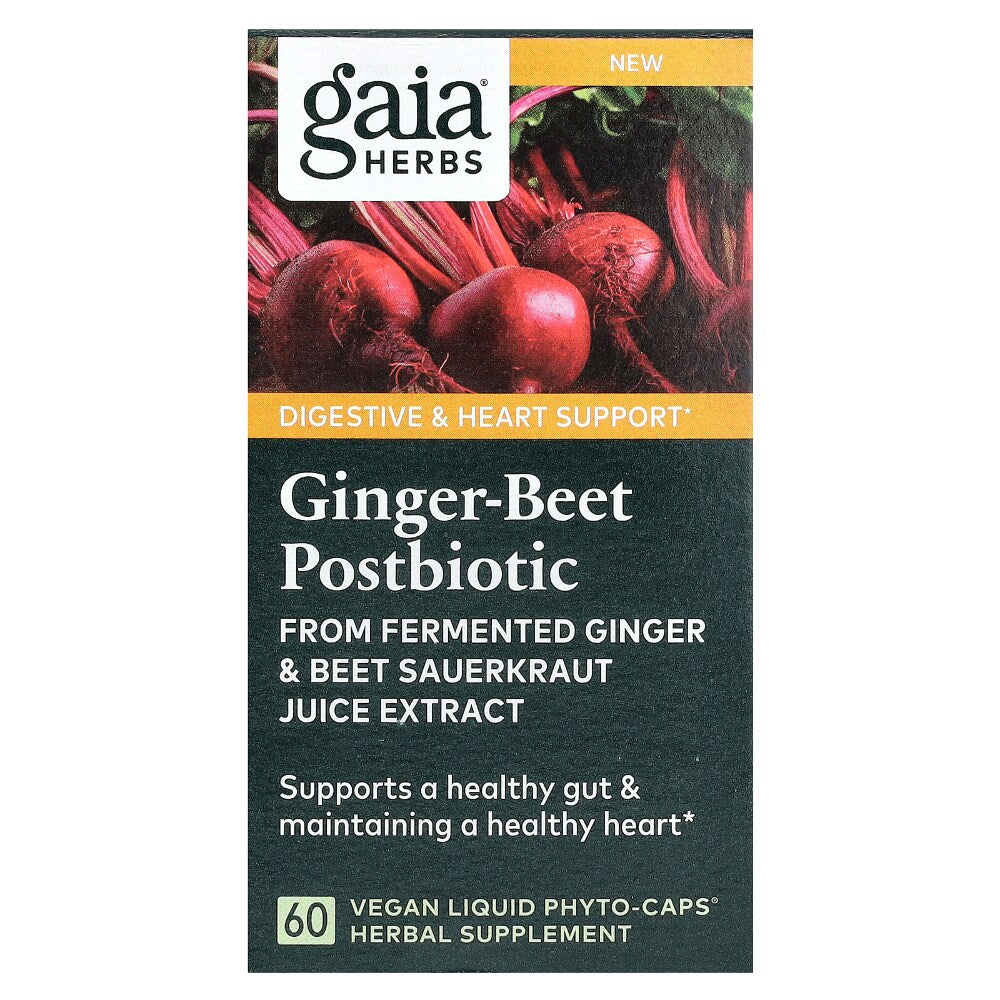 Gaia Herbs Ginger Beet Postbiotic Capsules