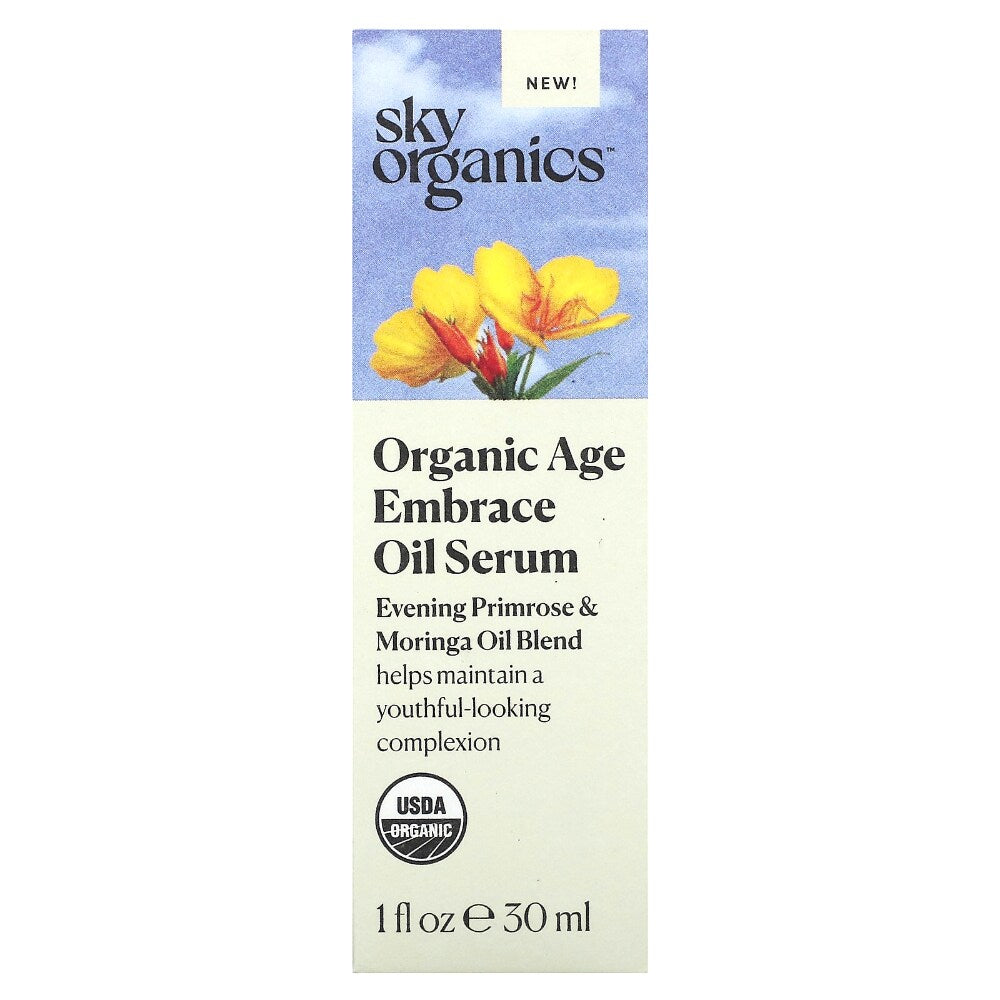 Sky Organics Organic Age Embrace Oil Serum - back of package