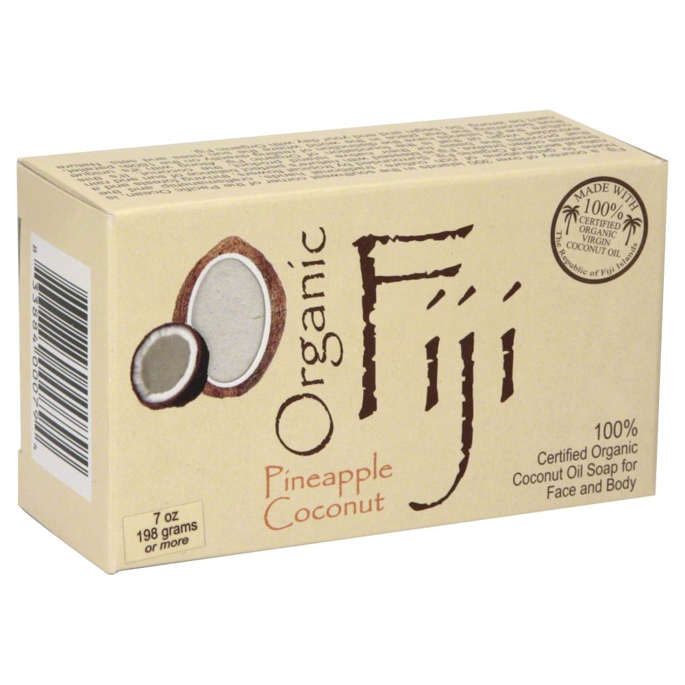 Organic Fiji Coconut Oil Infused Soap For Face and Body, Pineapple Coconut