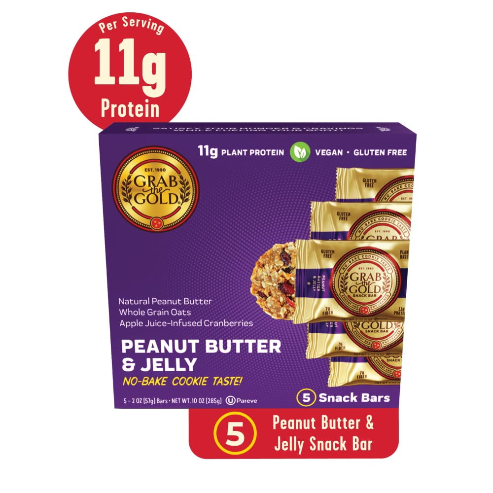 Grab the Gold Peanut Butter & Jelly Bars