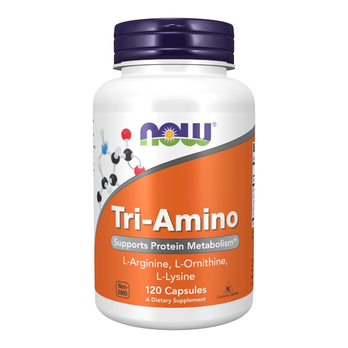 NOW Foods Tri-Amino Capsules - 120 Vegetable Capsules
