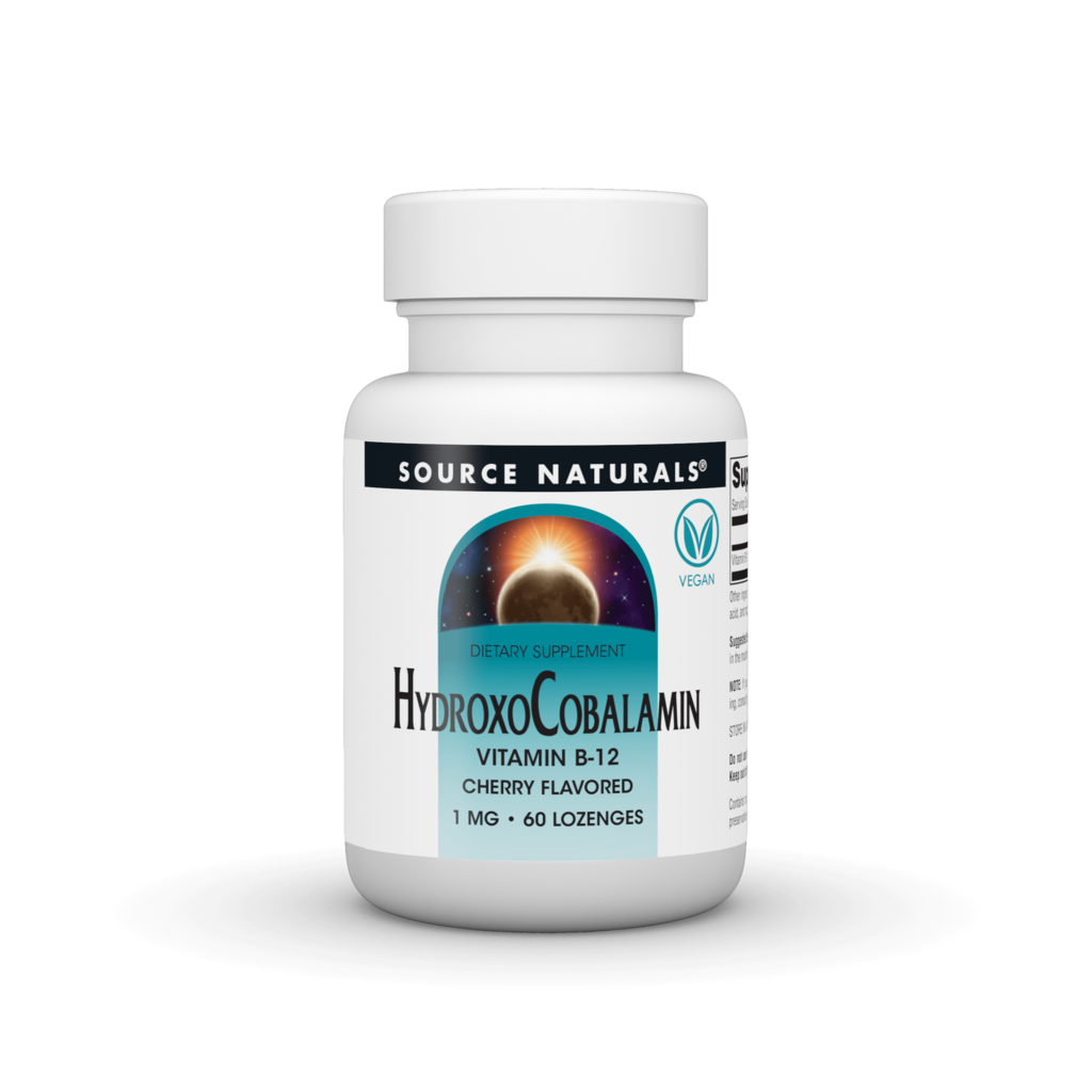 Source Naturals Hydroxocobalamin, 1 mg, Cherry