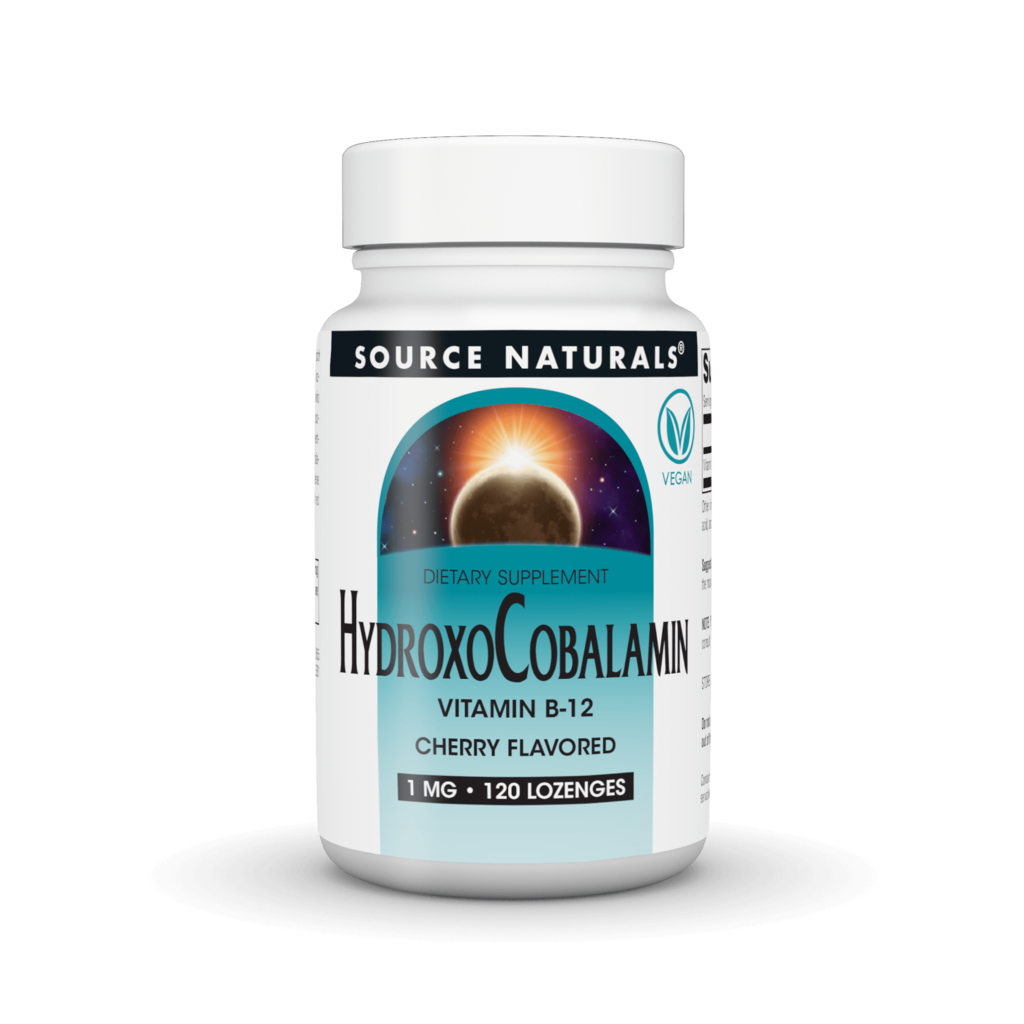 Source Naturals Hydroxocobalamin 1 mg Cherry 120 Tablets