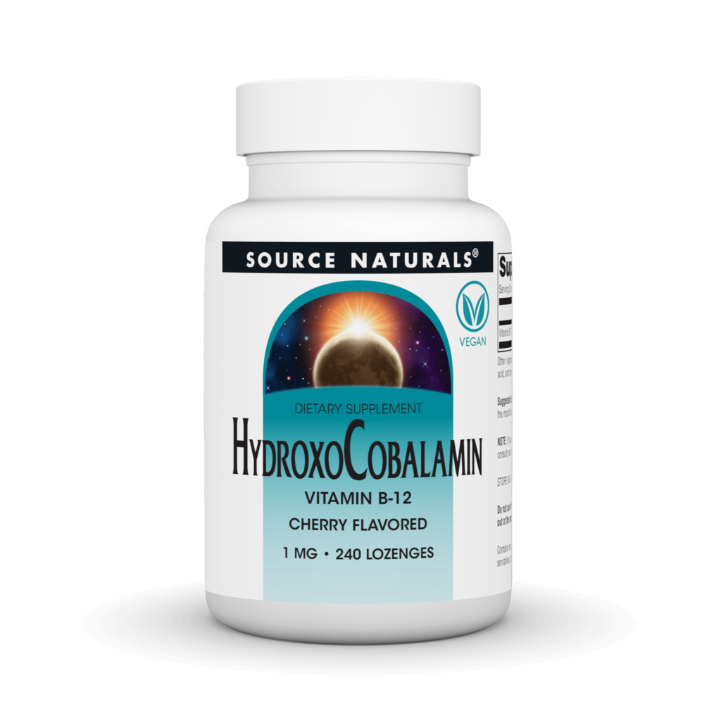 Source Naturals Hydroxocobalamin, 1 mg, Cherry