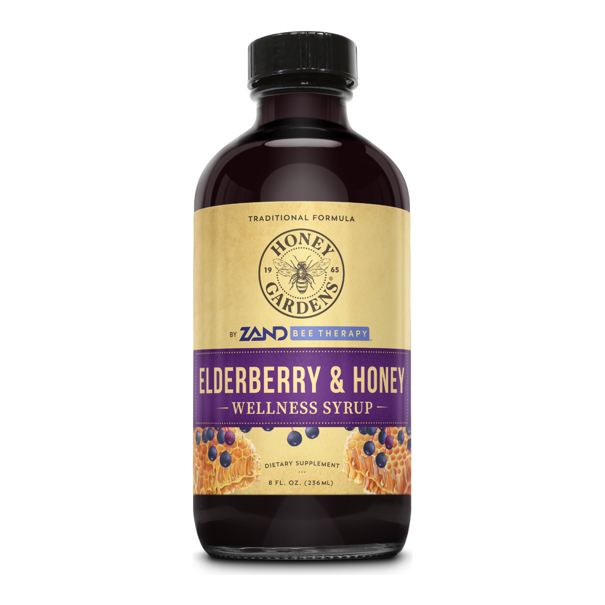 Honey Gardens Elderberry Syrup with Raw Honey 8 fl oz