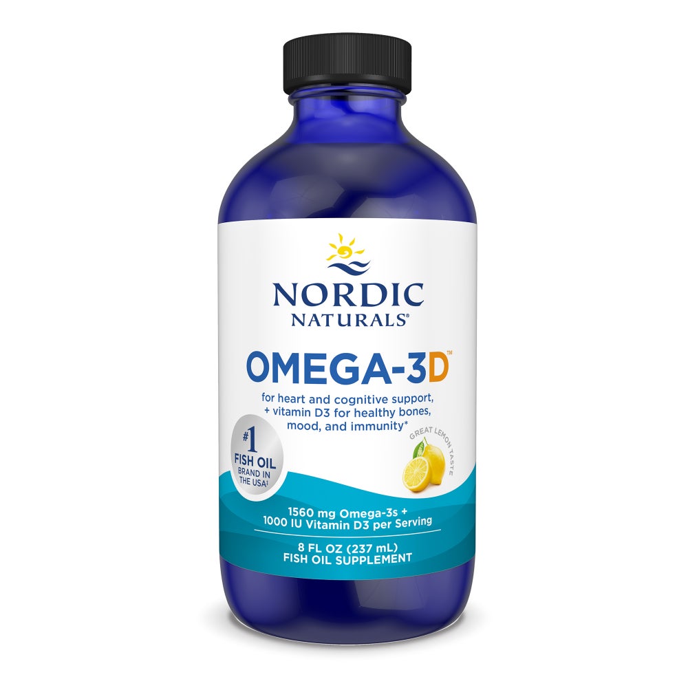 Nordic Naturals Omega 3 with D Liquid Lemon