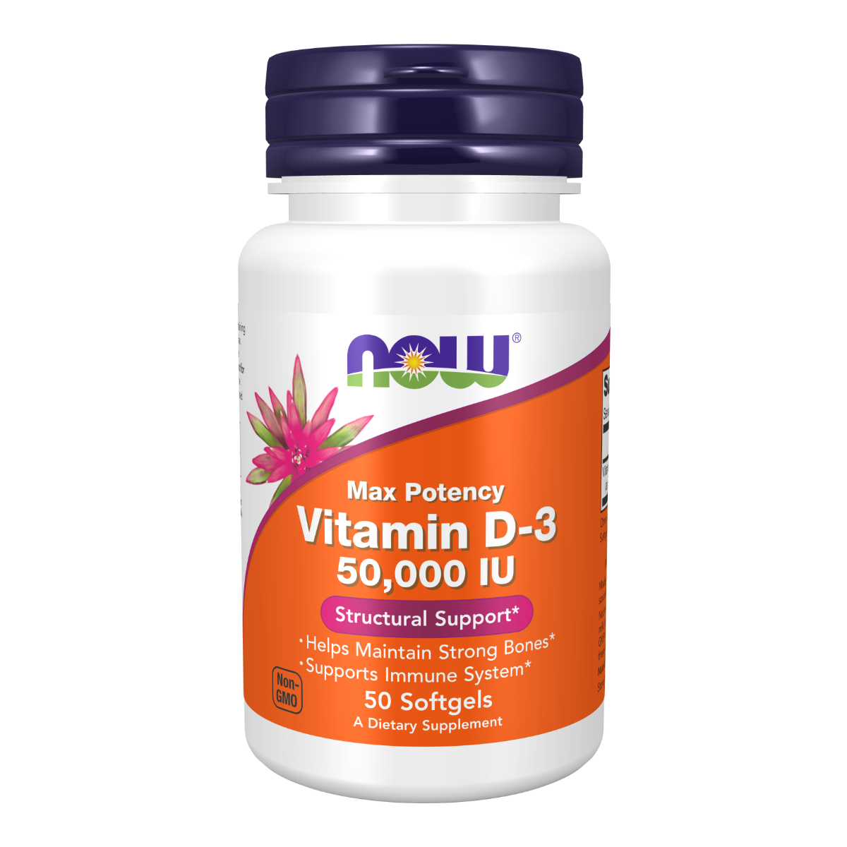 NOW Foods Vitamin D3 50,000IU - 50 Softgel Capsules