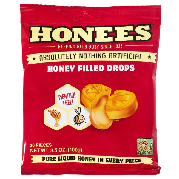 Honees Honey Filled Drops Menthol Free - product photo