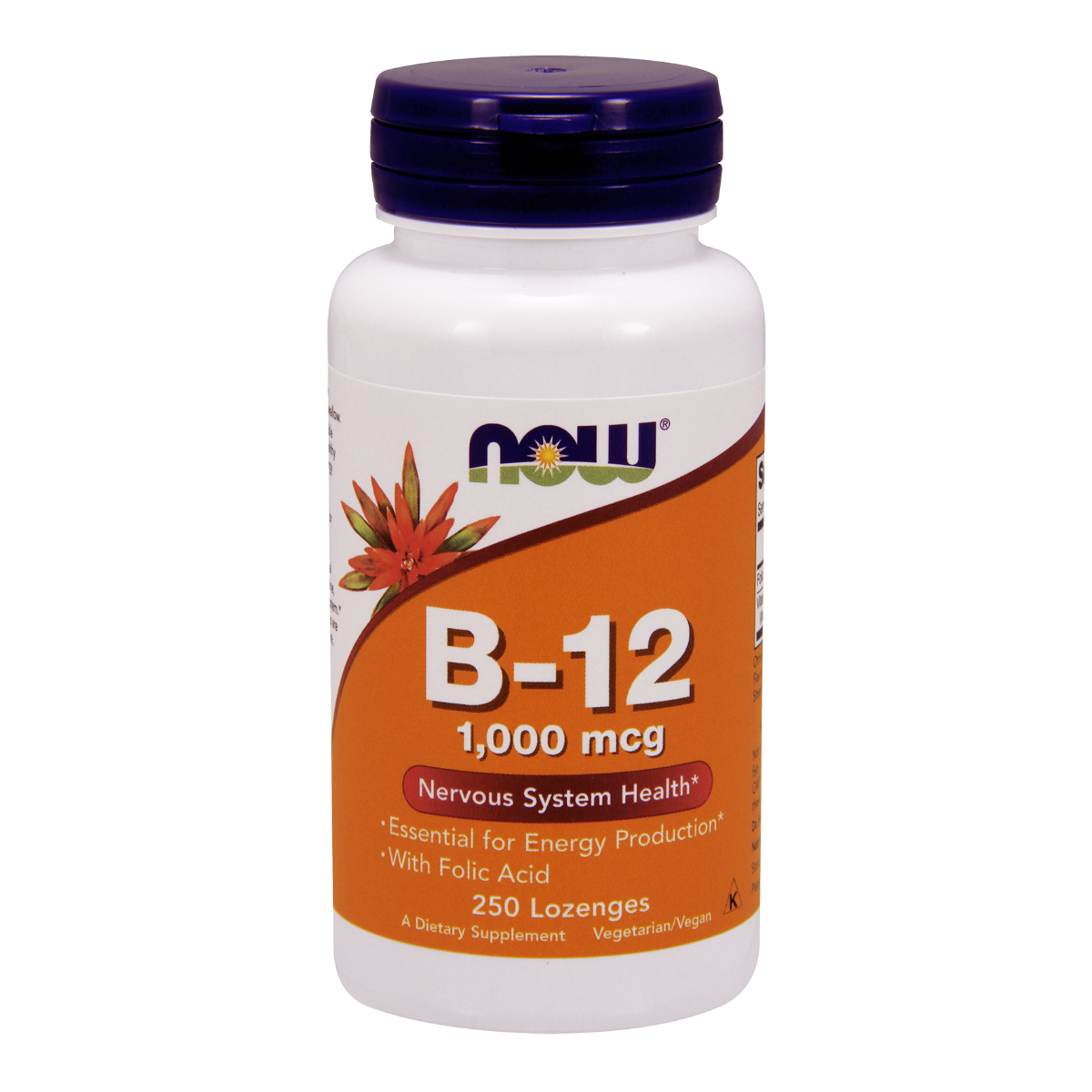 NOW Foods Vitamin B-12 1000mcg Lozenges - 250 Lozenges