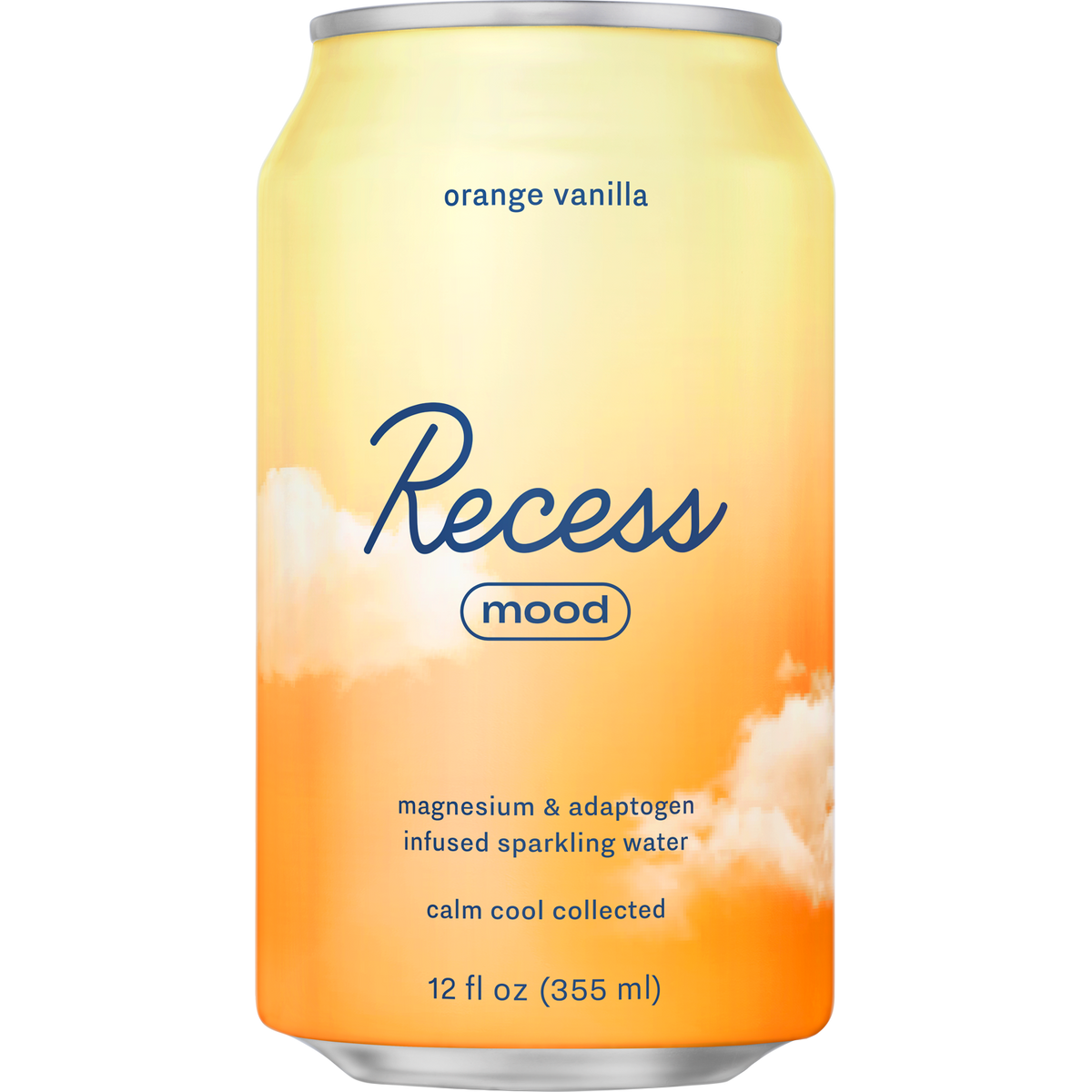Recess Mood Sparkling Water, Orange Vanilla 4 x 12 fl oz