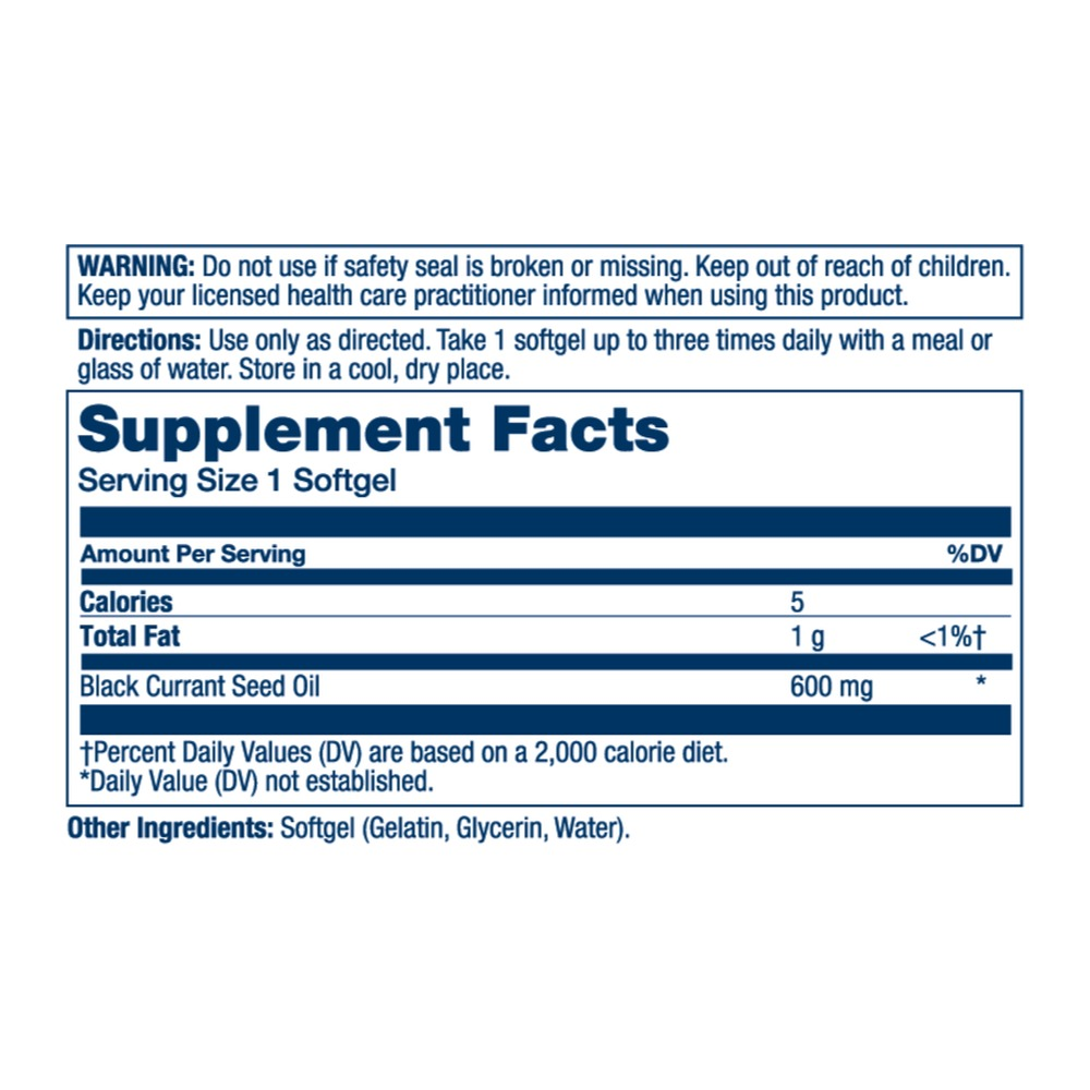 Solaray Black Currant Seed Hexane-Free 600mg