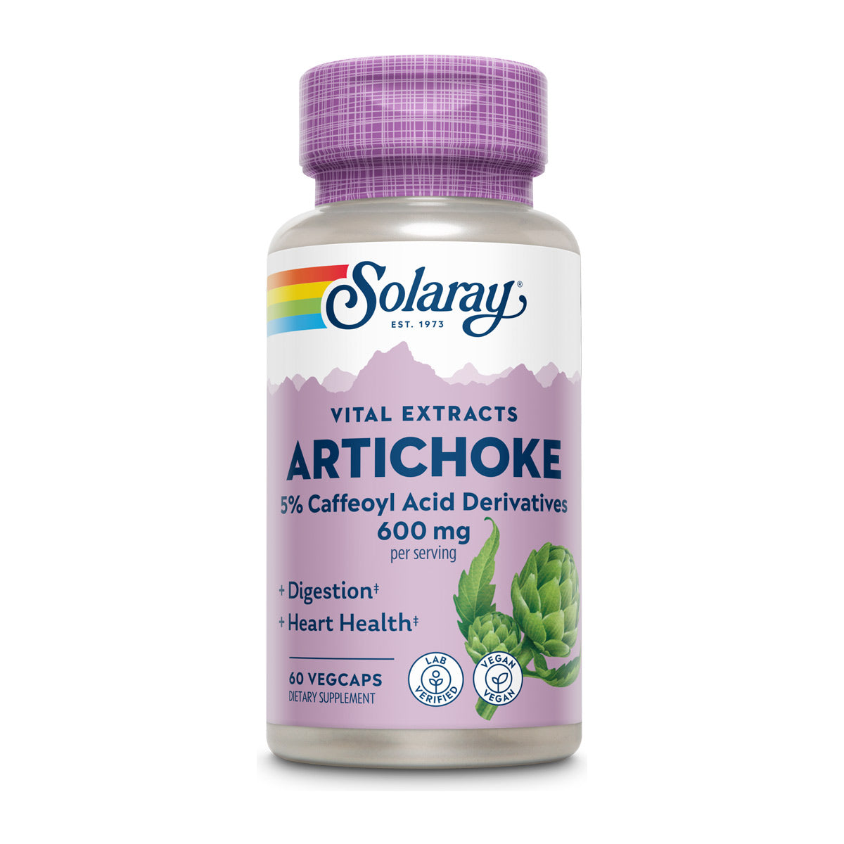 Solaray Artichoke Leaf Extract 600mg - 60 Vegetable Capsules