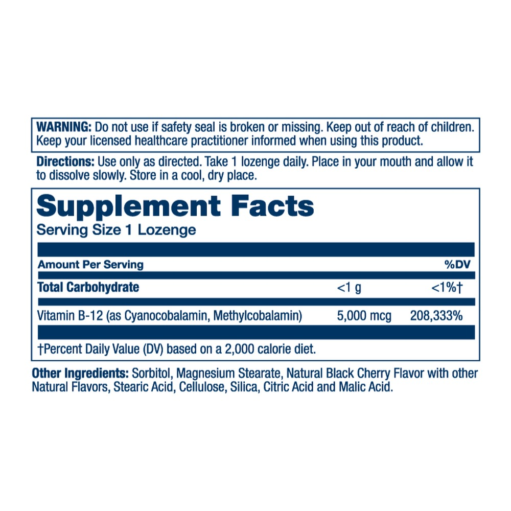 Solaray Vitamin B-12, (5000mcg)
