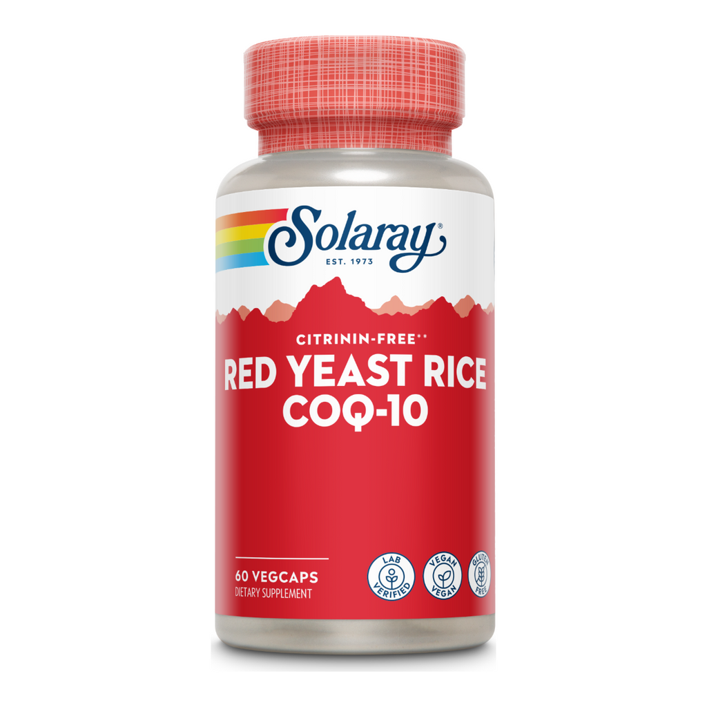 Solaray Red Yeast Rice + CoQ-10 - 60 Vegetable Capsules