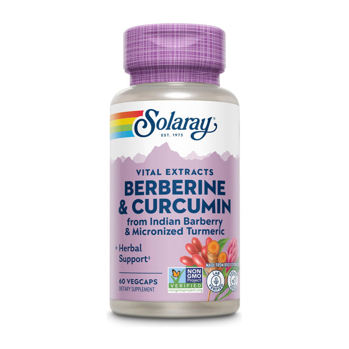 Solaray Berberine & Curcumin - 60 Vegetable Capsules