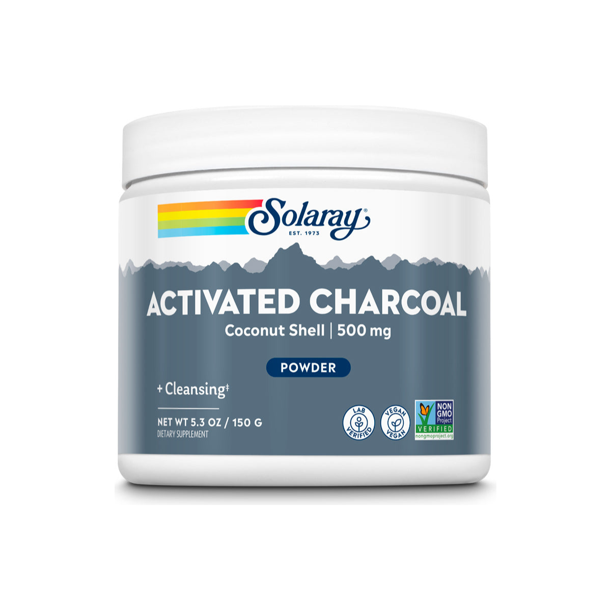 Solaray Activated Charcoal 500mg - 75 Grams