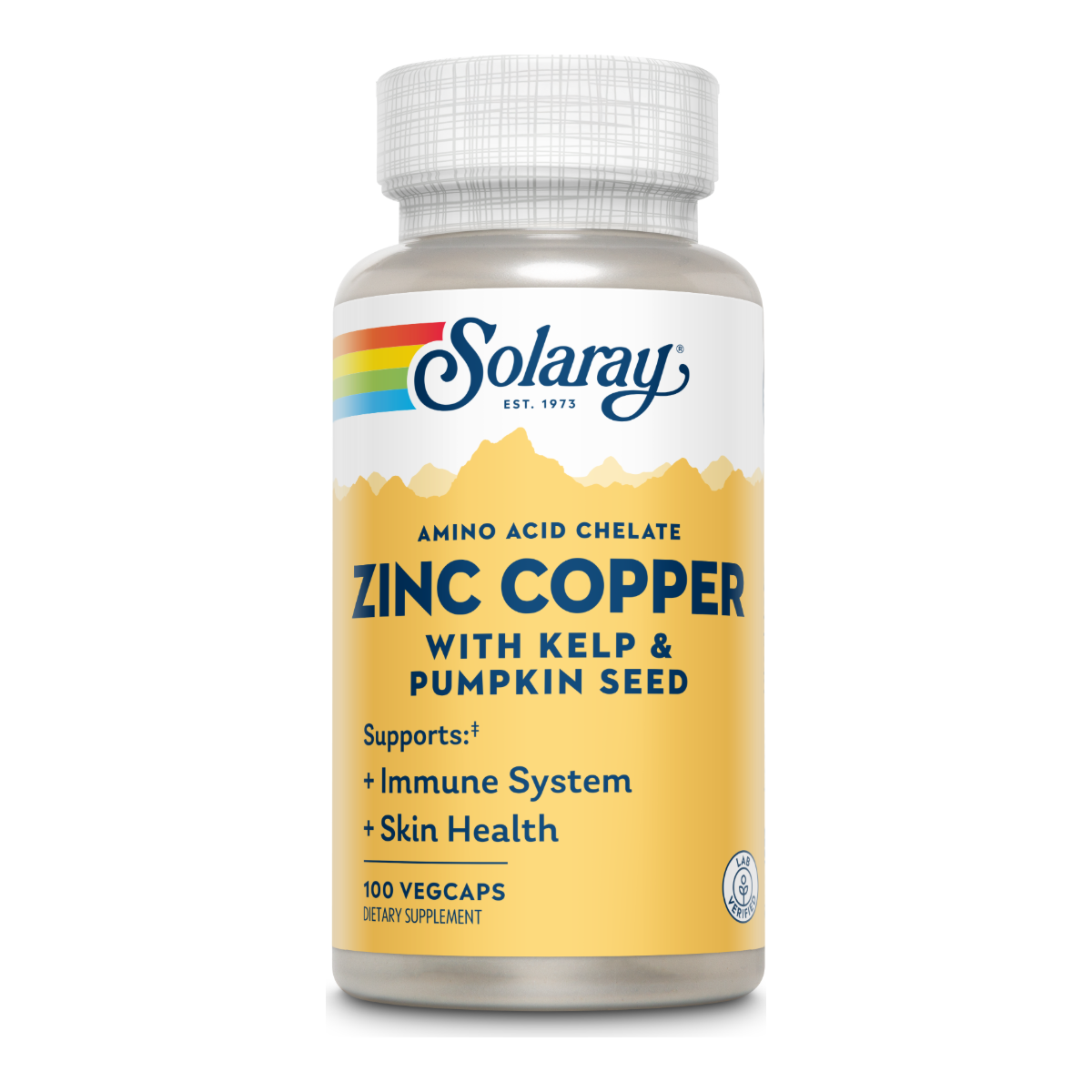 Solaray Zinc Copper - 100 Capsules