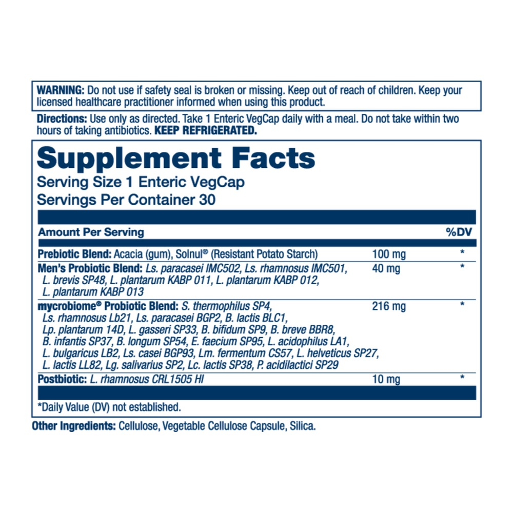 Solaray Mycrobiome Complete Probiotic Men's