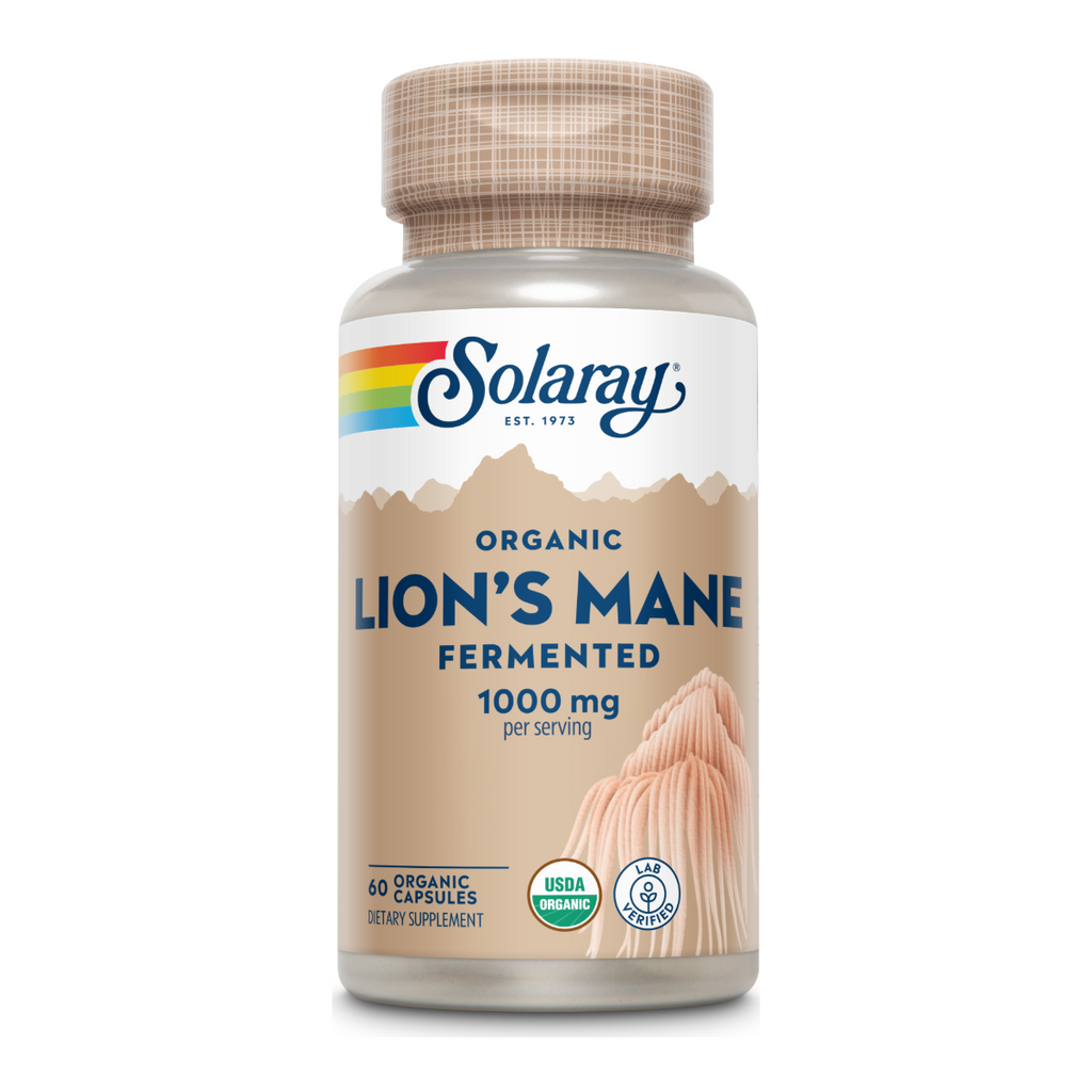Solaray Fermented Lion's Mane Mushroom 1000mg - 60 Vegetable Capsules