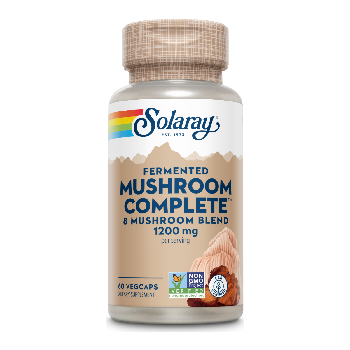 Solaray Fermented Mushroom Complete 1200mg - 60 Vegetable Capsules