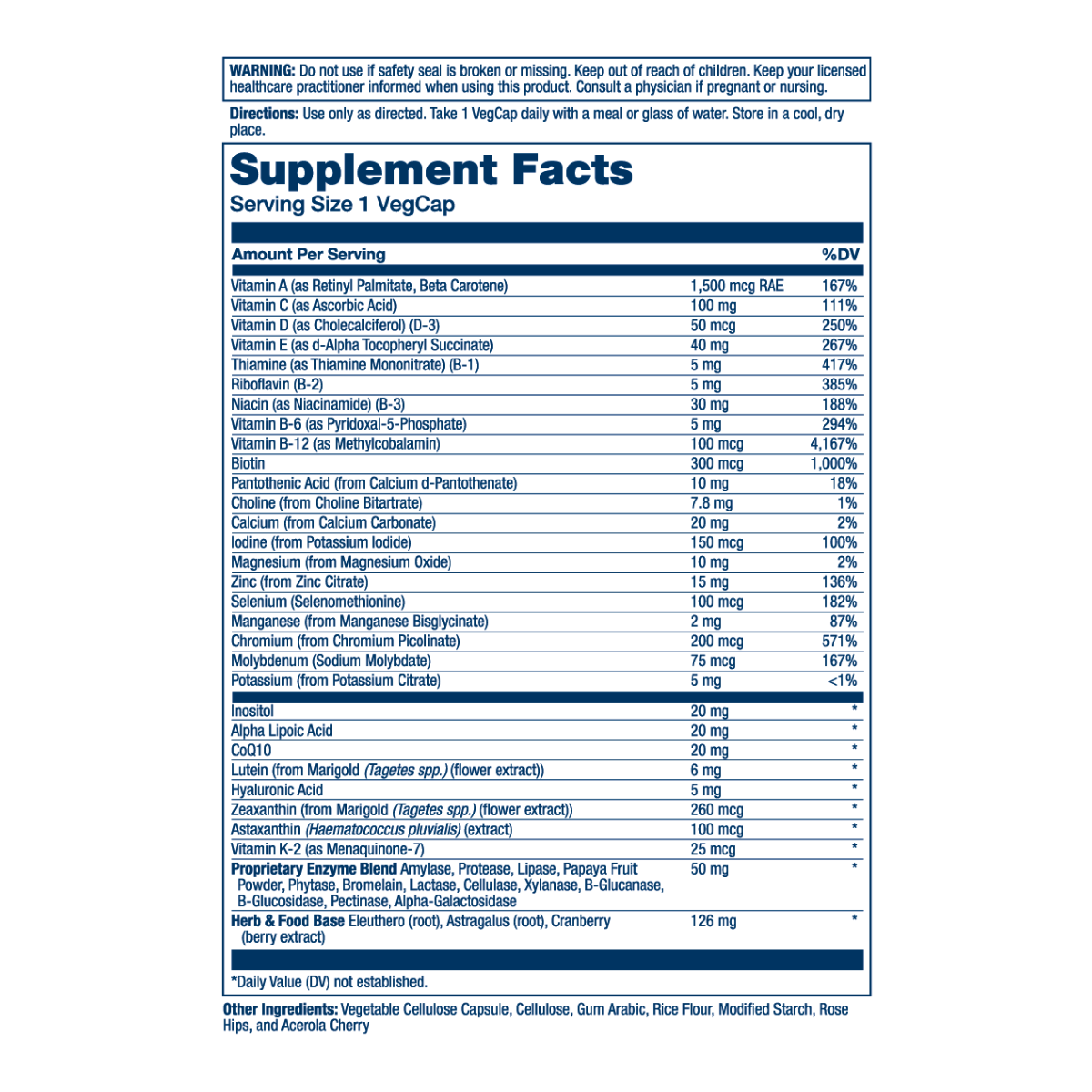 Solaray Once Daily Adult 50+ Multivitamin