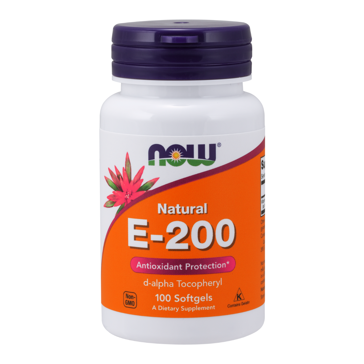 NOW Foods Vitamin E-200IU D-Alpha - 100 Softgel Capsules