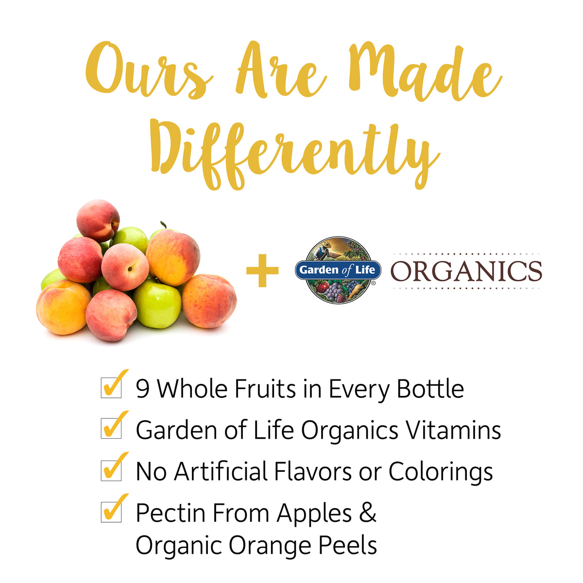 Garden of Life Organics Men's 40+ Multi Gummies - Organic Berry - Ingredient Highlight