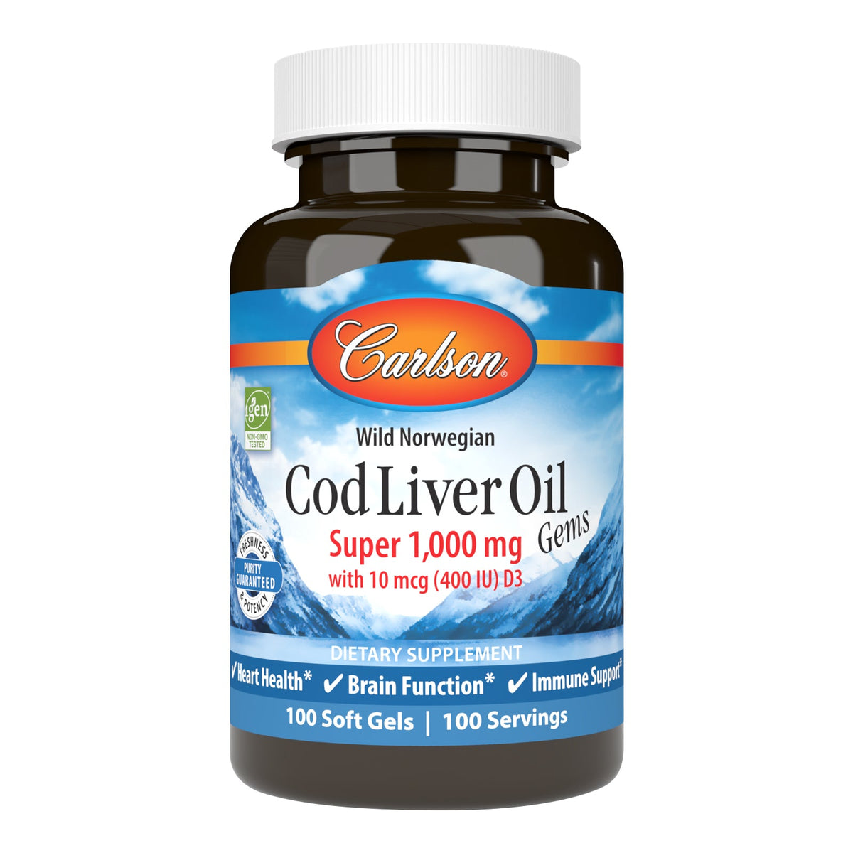 Carlson Labs Cod Liver Oil Gems, Super 1,000 mg