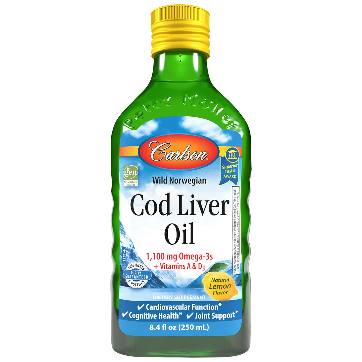 Carlson Labs Cod Liver Oil, Lemon