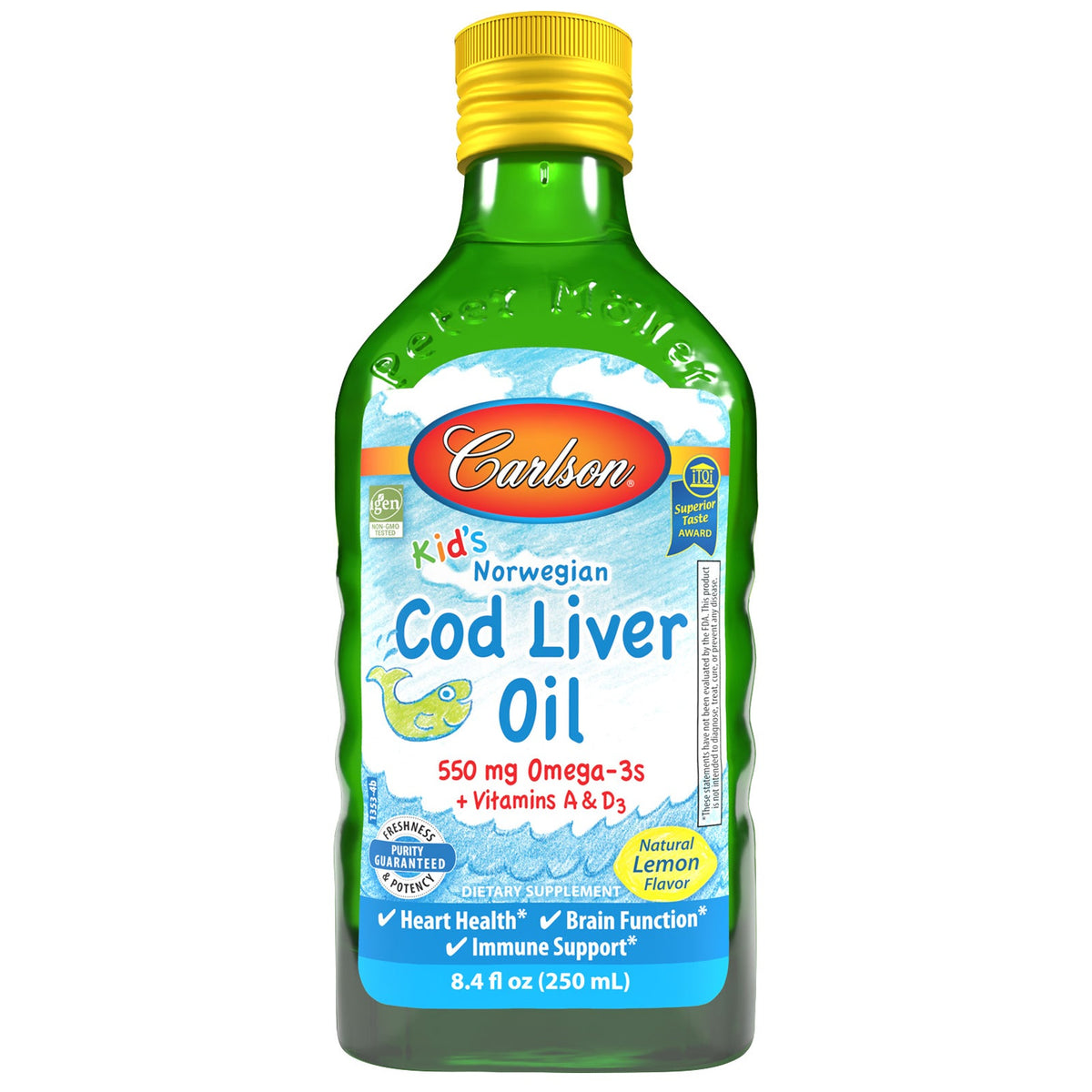 Carlson Labs Kid's Cod Liver Oil, Lemon