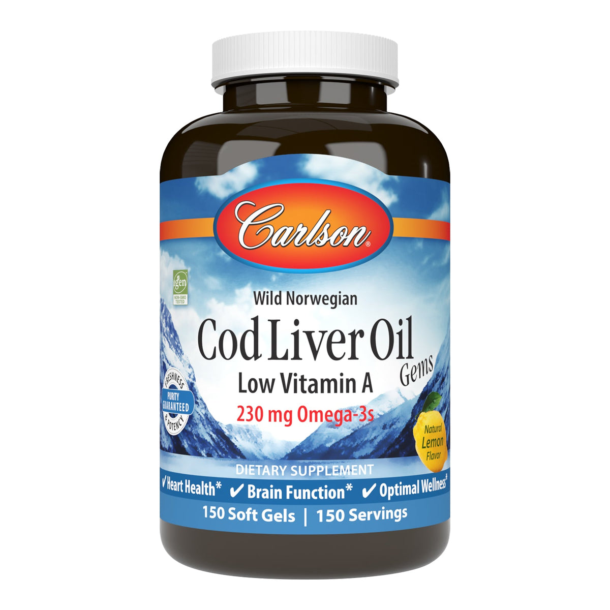 Carlson Labs Cod Liver Oil, Low Vitamin A