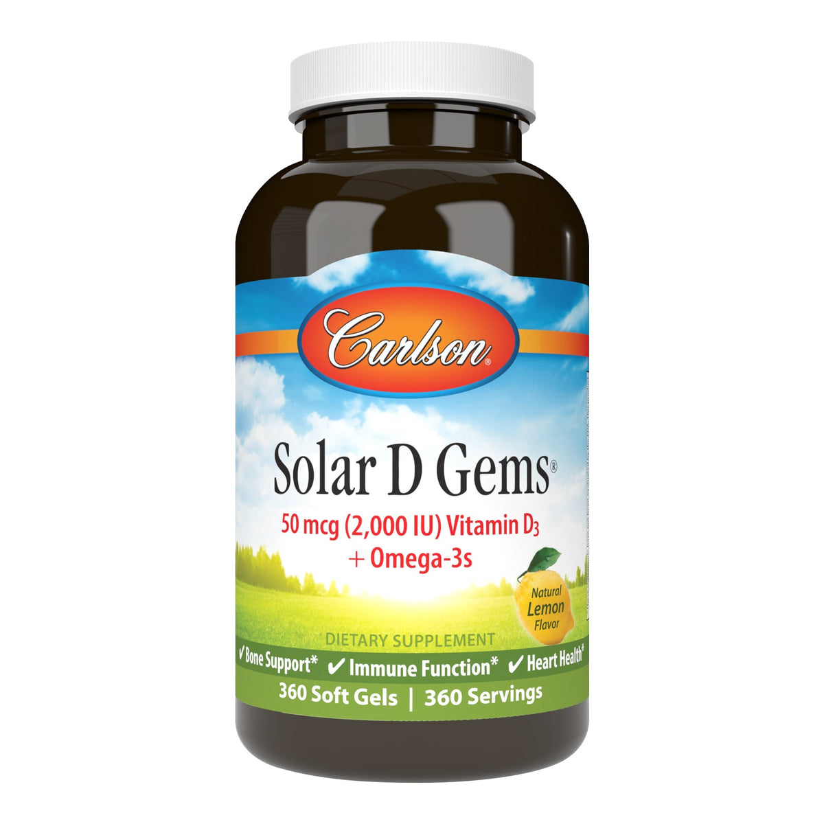 Carlson Labs Solar D Gems 2,000 IU (50 mcg)