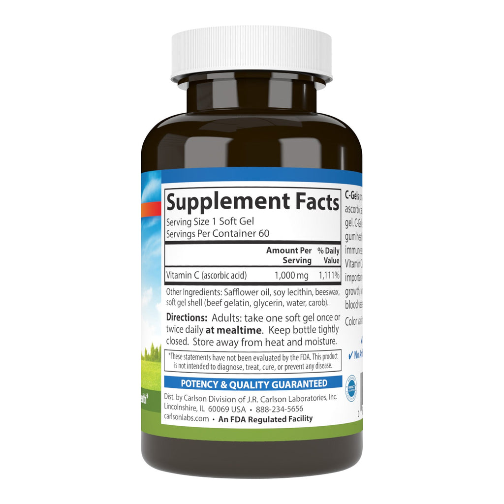 Supplement Facts for Carlson Labs C-Gels