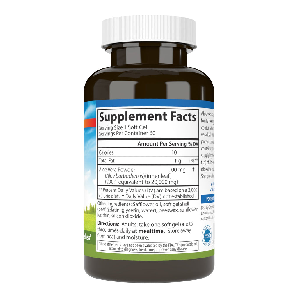 Supplement Facts for Carlson Labs Golden Aloe