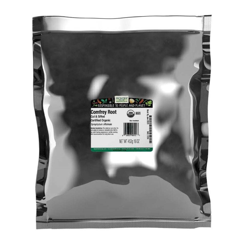 Frontier Co-op Comfrey Root, Cut & Sifted, Organic