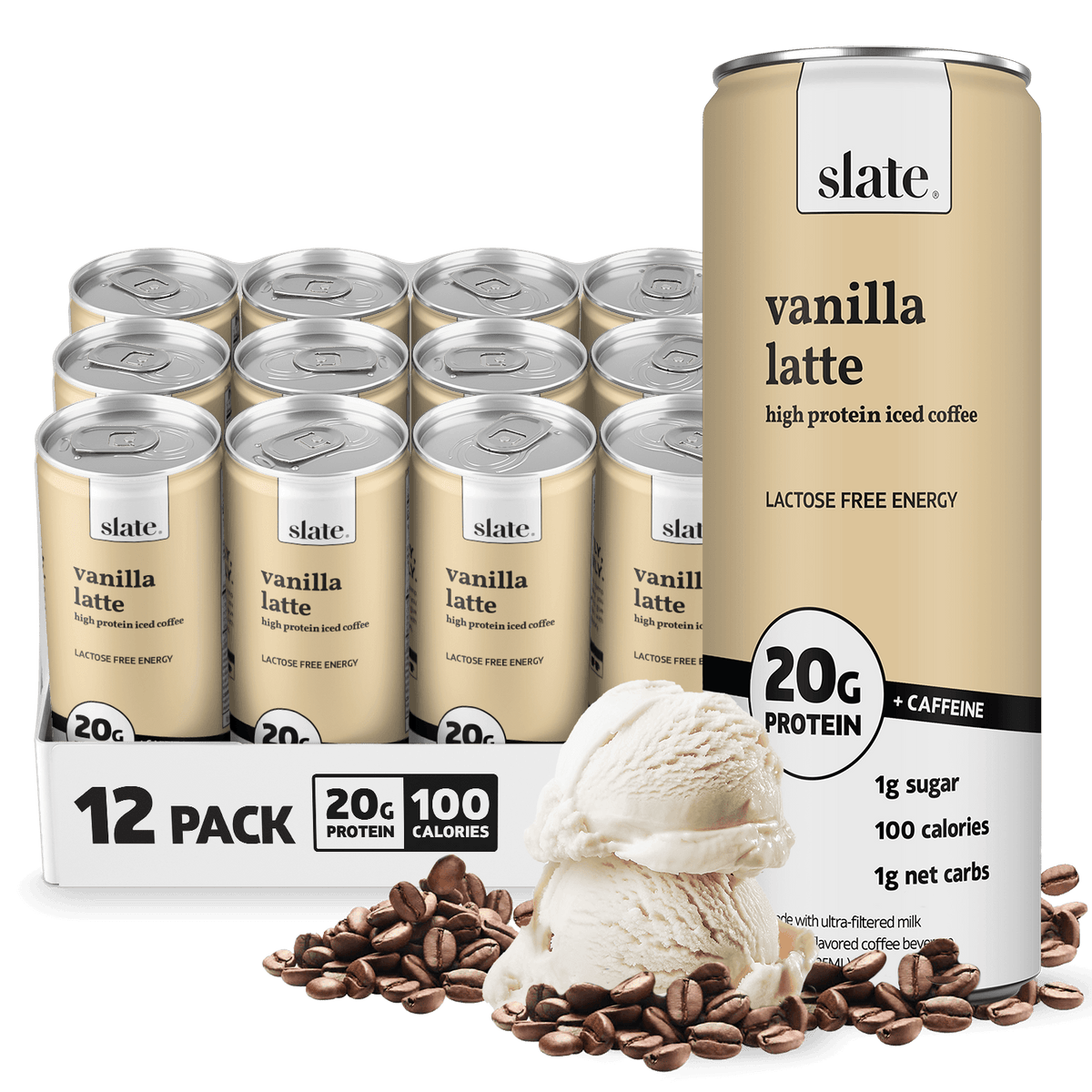 Slate Vanilla Latte High Protein Iced Coffee