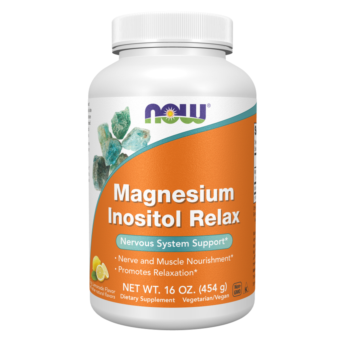 NOW Foods Magnesium Inositol Relax Powder - Lemonade