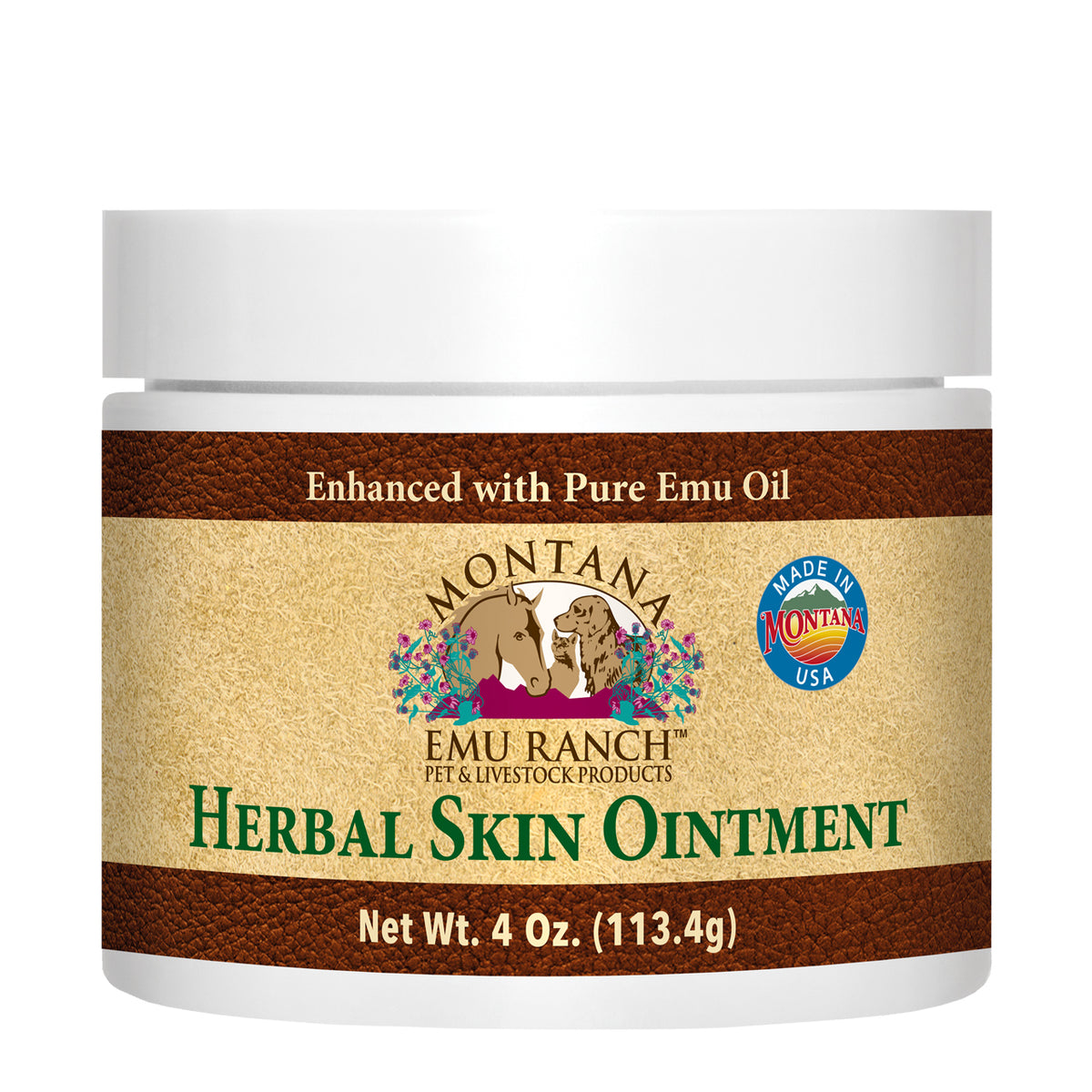 Montana Emu Ranch Herbal Skin Ointment for Pets & Livestock