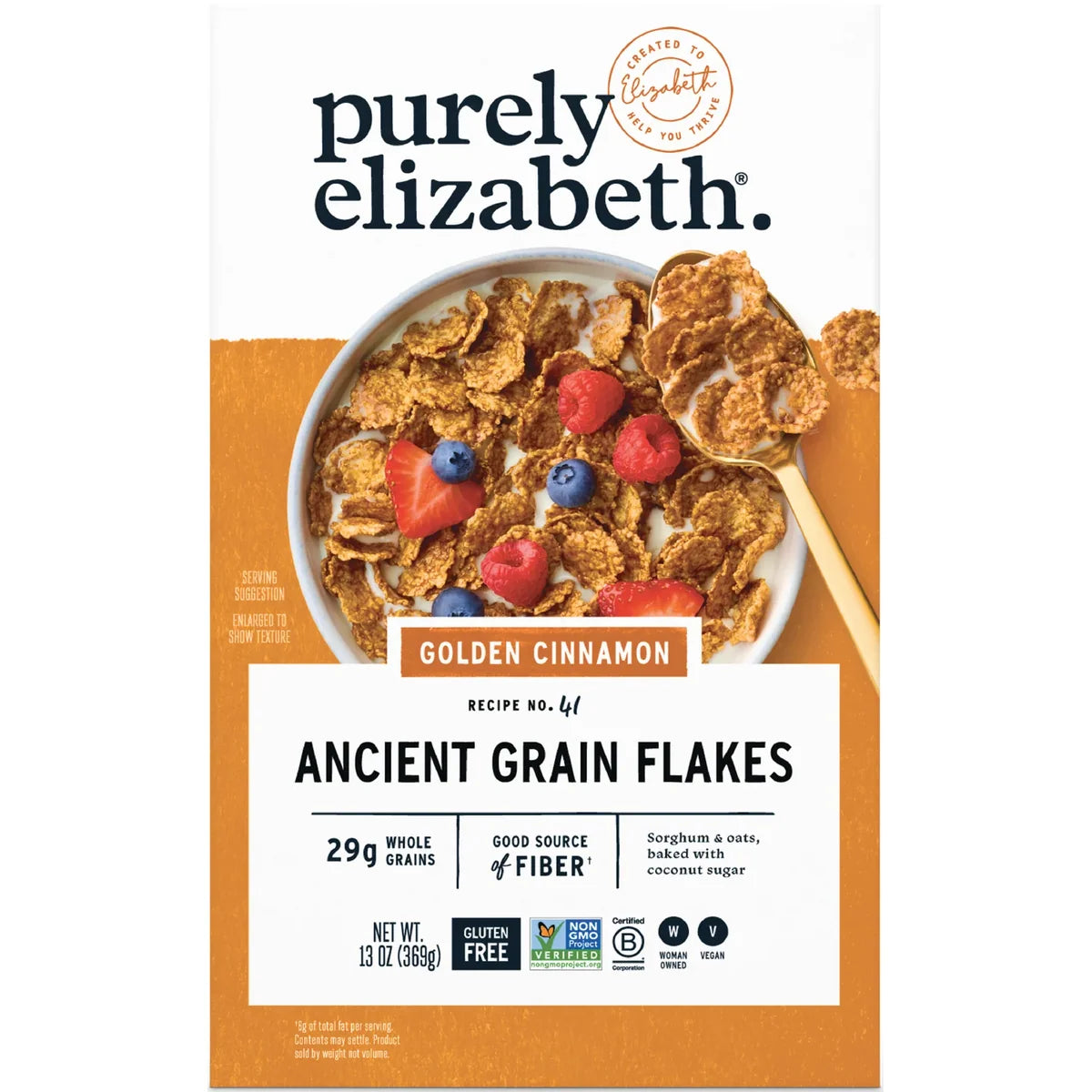 Purely Elizabeth Golden Cinnamon Ancient Grain Flakes 13 oz