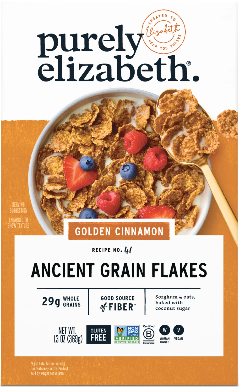 Purely Elizabeth Golden Cinnamon Ancient Grain Flakes 13 oz