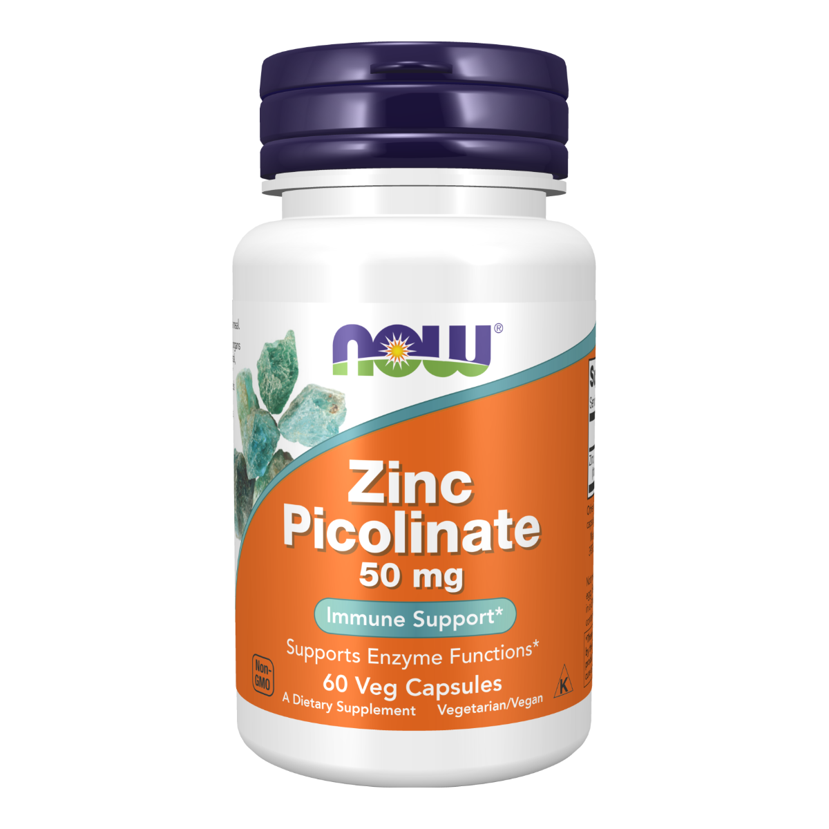 NOW Foods Zinc Picolinate 50mg - 60 Vegetable Capsules