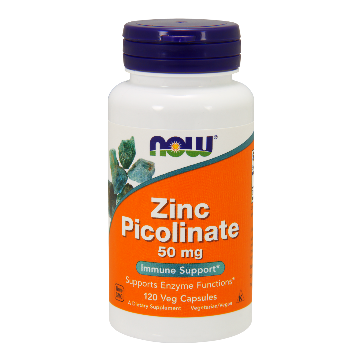 NOW Foods Zinc Picolinate 50mg - 120 Vegetable Capsules