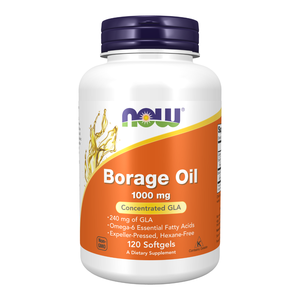 NOW Foods Borage Oil 1000mg - 120 Softgel Capsules