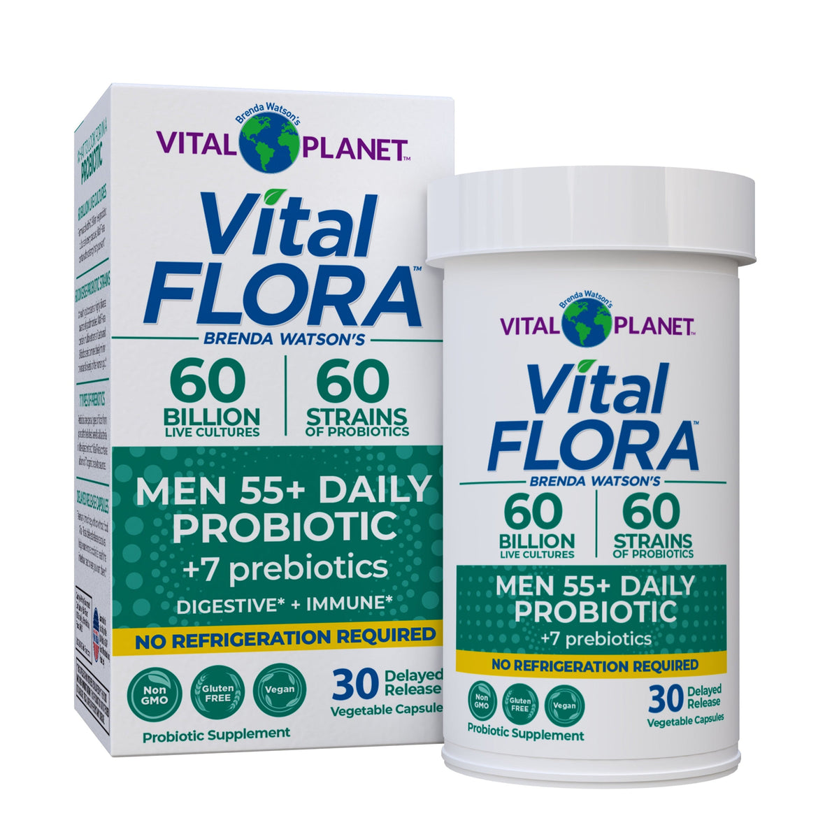 Vital Planet Vital Flora Men 55+ Probiotic - Shelf Stable