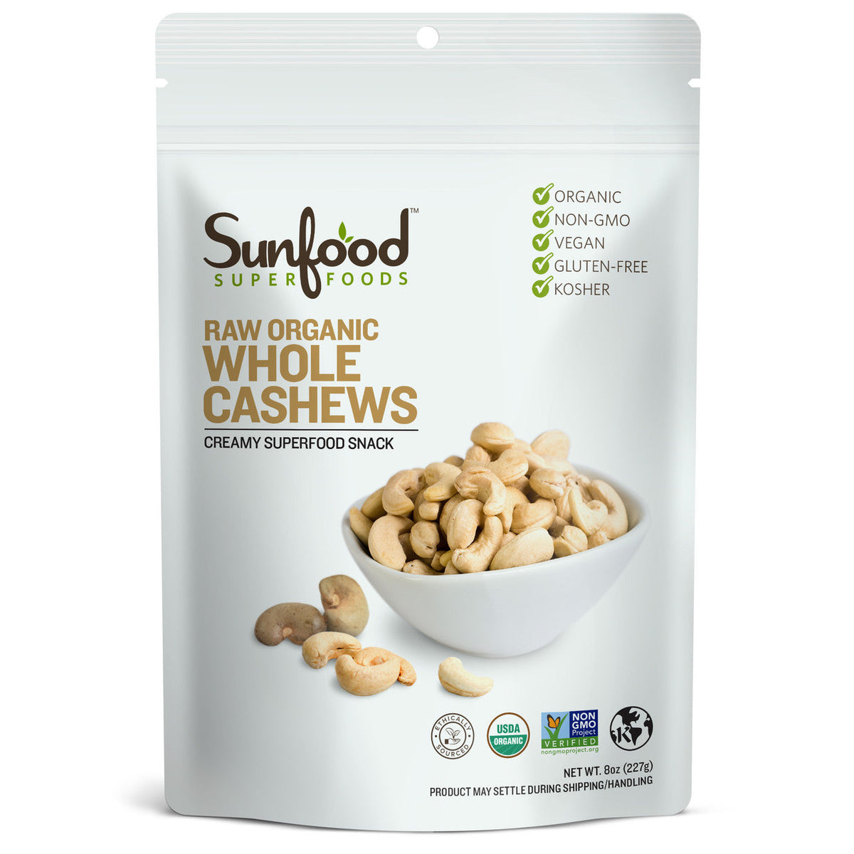 Cashews, Raw Organic Whole - Front