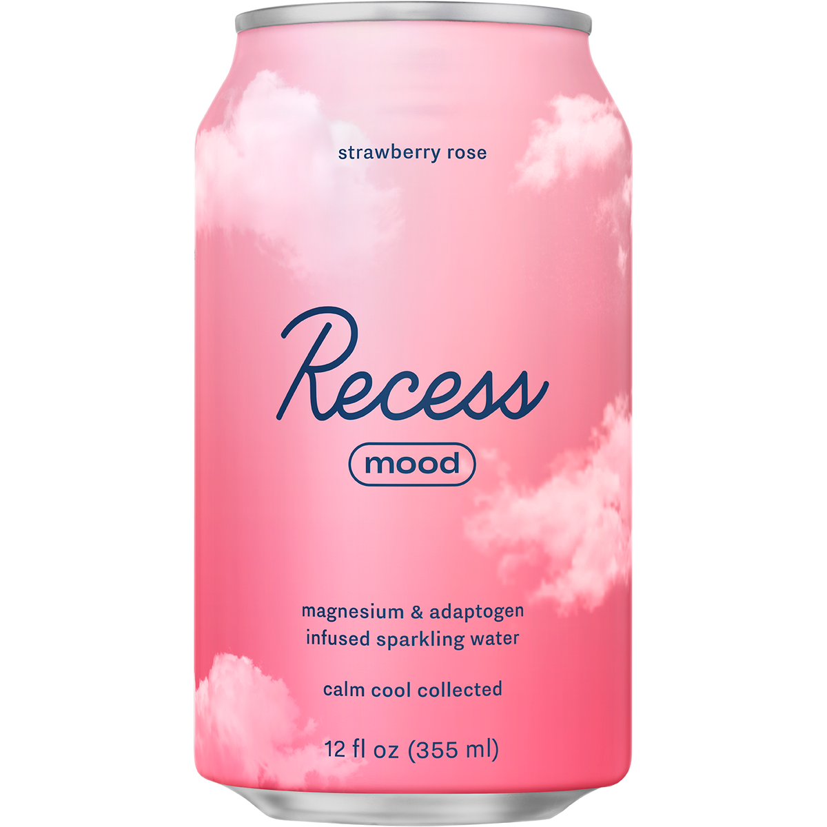 Recess Mood Sparkling Water, Strawberry Rose 4 x 12 fl oz