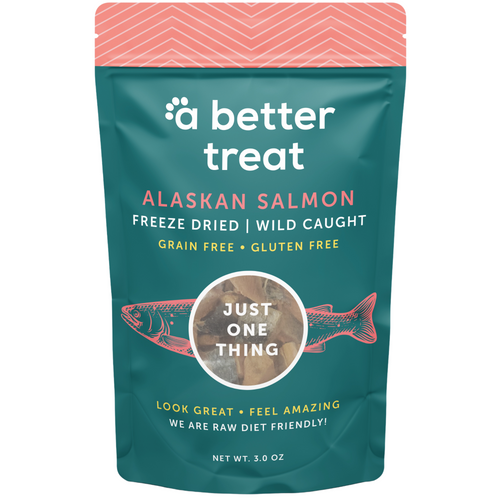 A Better Treat Freeze Dried Raw Wild Caught Salmon Dog & Cat Treats Standard 1 pack