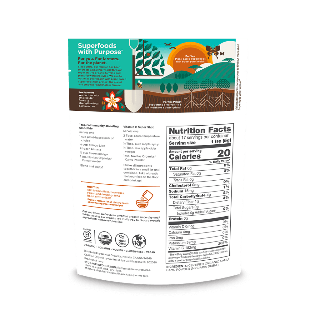 Navitas Organics Organic Camu Powder - Supplement/Nutrition Facts